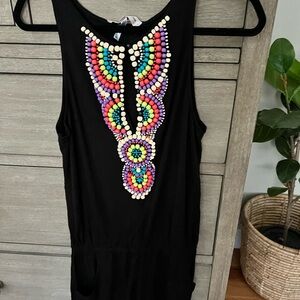 Nanette Lepore/Anthropologie Beaded Romper Cover Up - XS